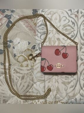Coach Cherry Wallet On a Chain!